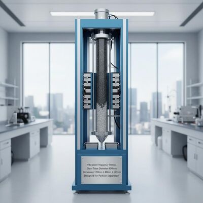 Frequência de vibração 70 rmin Equipamento de separação magnética Tubo de vidro Diâmetro Φ50mm Dimensão 1200mm X 800mm X 1500mm Projetado para separação de partículas