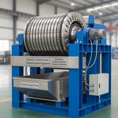 Capacidade de 1-10 Toneladas Por Hora Equipamento de Separação Magnética com Frequência de Vibração de 70 rpm e Orientação Técnica de Instalação Garantindo a Operação