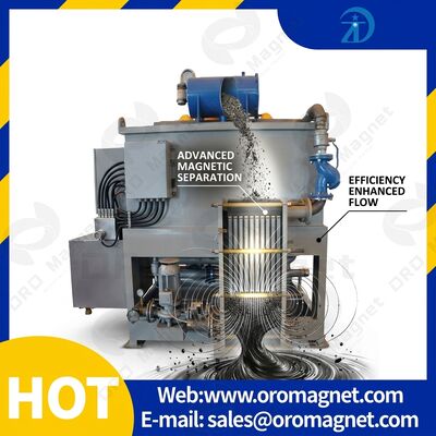 Equipamento de separação magnética de 150 kg com frequência de vibração de 70 rmin e orientação técnica de instalação para a separação