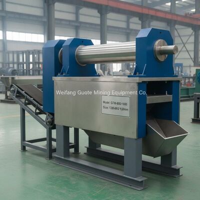 600-1600 mm Máquina de separação magnética de comprimento de rolos 1200 mm x 800 mm x 1500 mm Oferecida pela Weifang Guote Mining Equipment Co