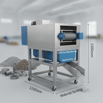 Equipamento de separador magnético de 1200 mm x 800 mm x 1500 mm que fornece 999 pureza perfeita para recuperação de metais e triagem de materiais