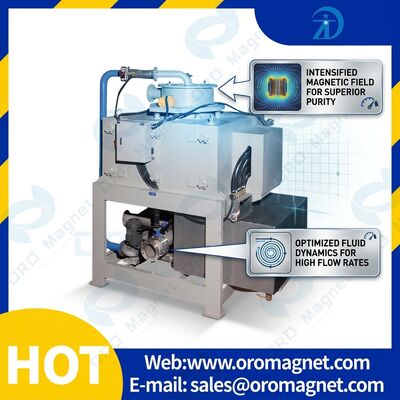 Equipamento de separação magnética de nível de isolamento E, com capacidade de 1 a 10 toneladas por hora e frequência de vibração de 70 rmin para o processamento de materiais