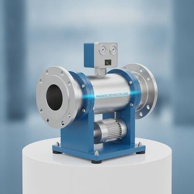 Equipamento de separação magnética de tubo de 100 mm, incorporando ímã permanente ou eletromagnético e frequência de vibração de 70 rmin para desempenho