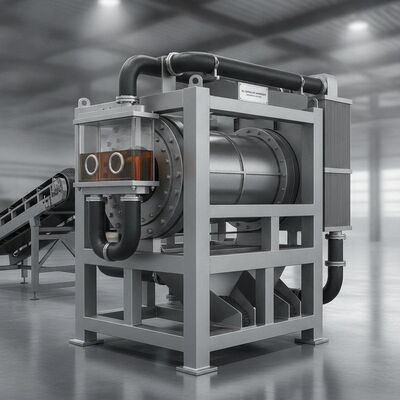 Separador magnético seco de refrigeração de óleo personalizável perfeito para a planta de beneficiamento de minério de ferro Processo de separação magnética