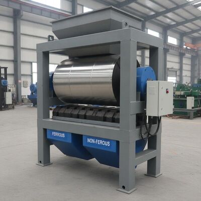 Diâmetro do tambor magnético 500 a 2000 mm Separador magnético seco Método de instalação mecânica ou manual adequado para aplicações industriais