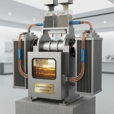 Separador eletromagnético de tensão personalizado concebido com refrigeração por óleo e método de isolamento E que fornece resultados de separação magnética