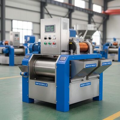 Separador Eletromagnético Automático Equipado com Tensão Personalizada Proporcionando Separação Magnética no Processamento de Materiais