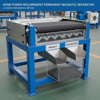 Nenhum Necessidade de energia Separador magnético permanente Implementando método automático de remoção de ferro para fornecer remoção de ferro